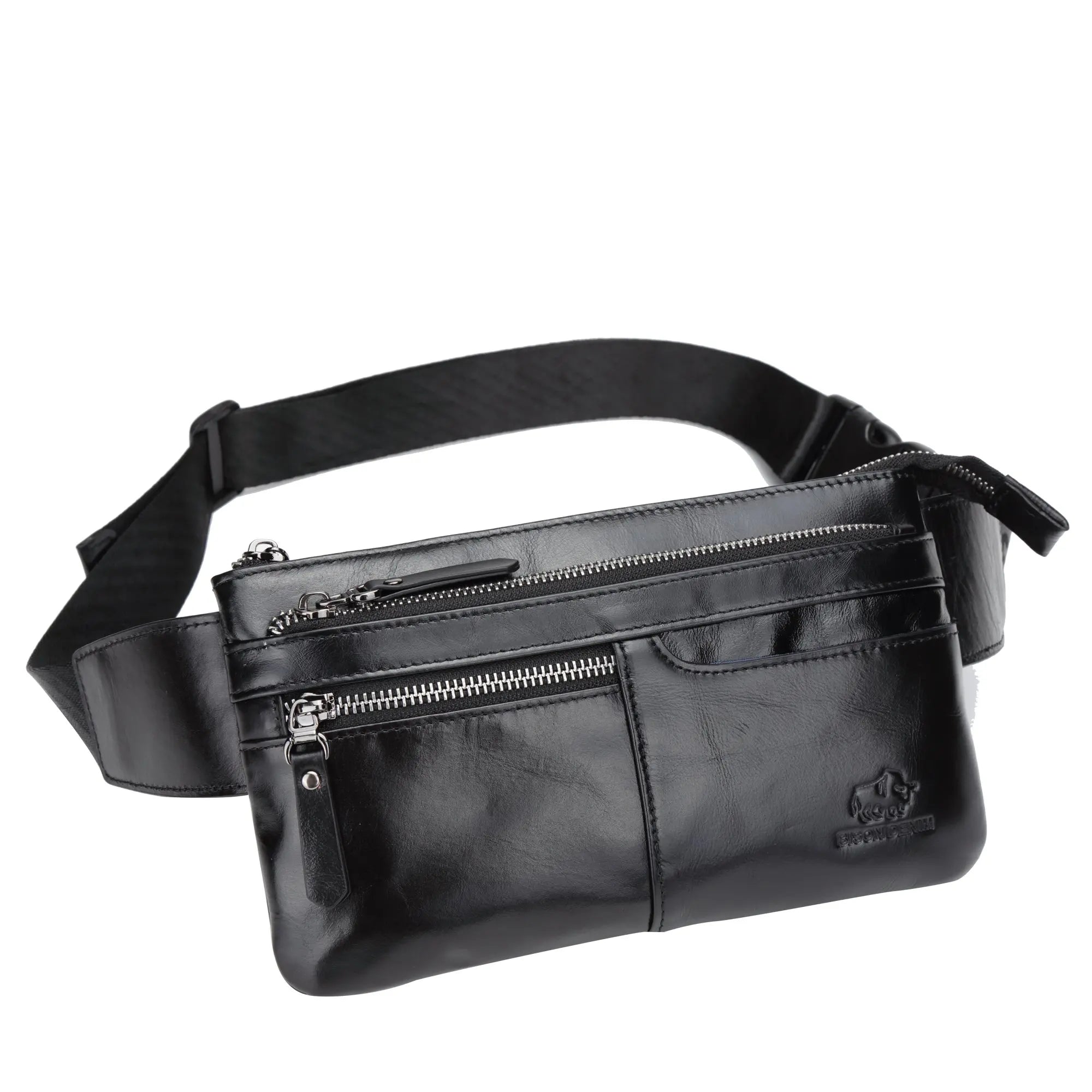 Leather Waist Bag Cell Phone Bags Men Women Travel Bag Retro Chest Purse Lightweight Casual Shoulder Bag