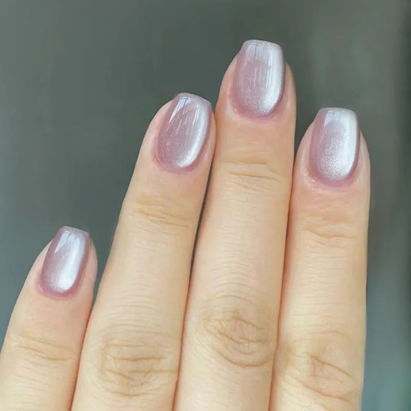 24pcs/30pcs/set fake nails for women cat eyes french nail tips purple red green brown color faux ongles press on false nail art