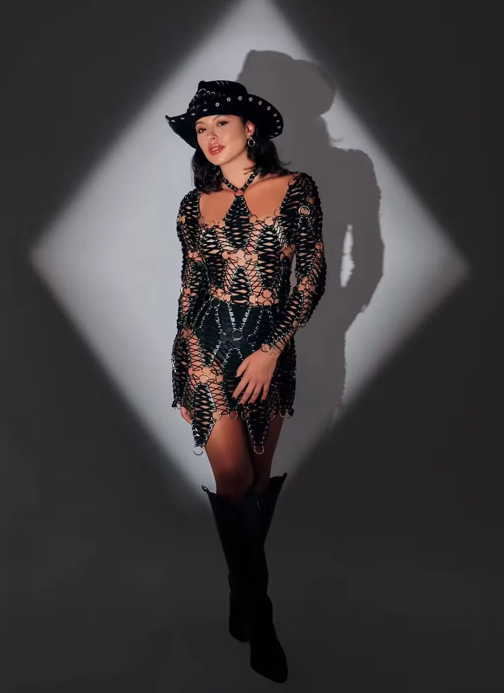 Black Color Women Sexy Halter Off the Shoulder Backless Knit Bodycon Mini Dress Celebrate Performance Costume Stage Wear