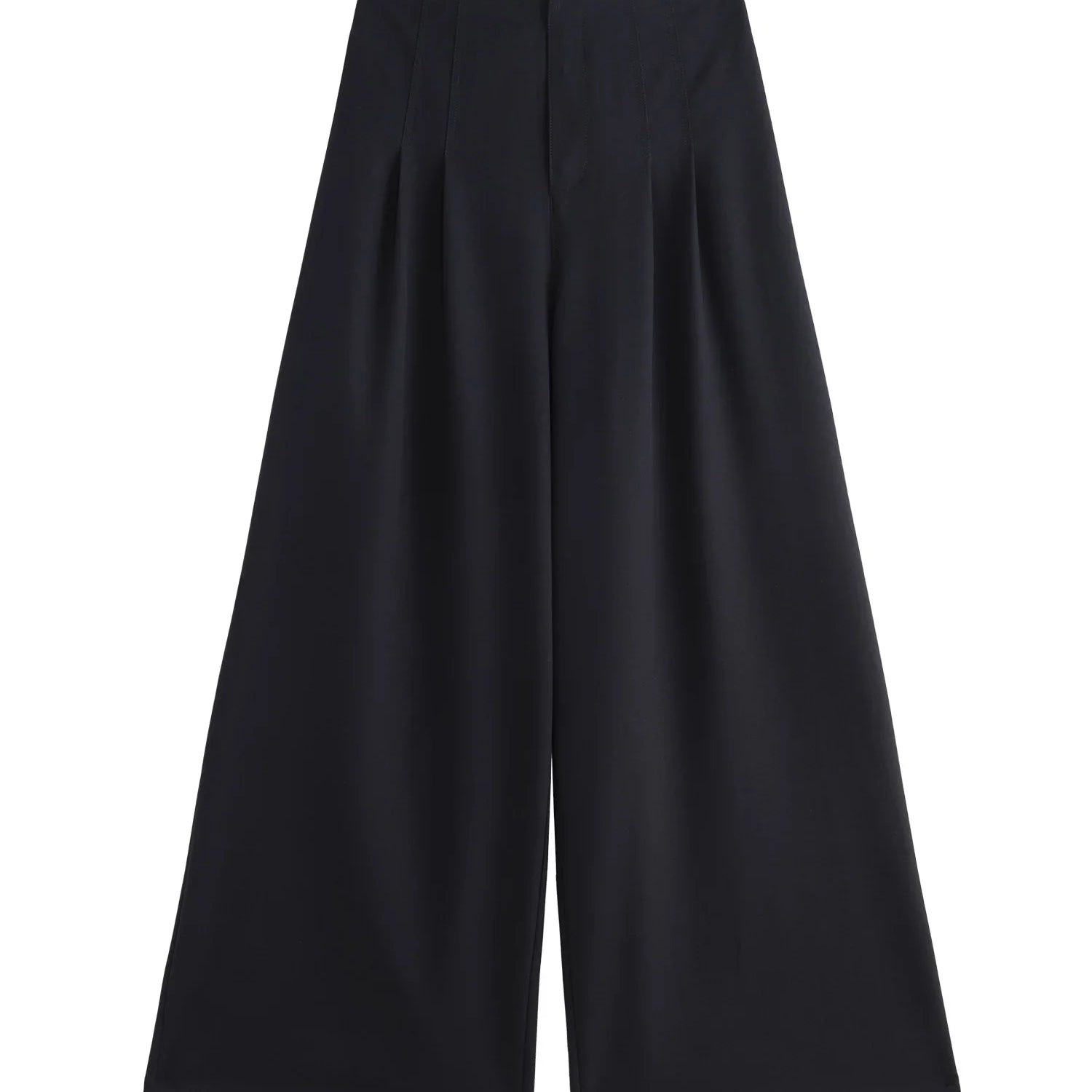 DUSHU Women Loose Full Length Trouser Temperament Black All-Match Female Autumn Long Pants Caramel Color Wide Leg Pant 24DS83256