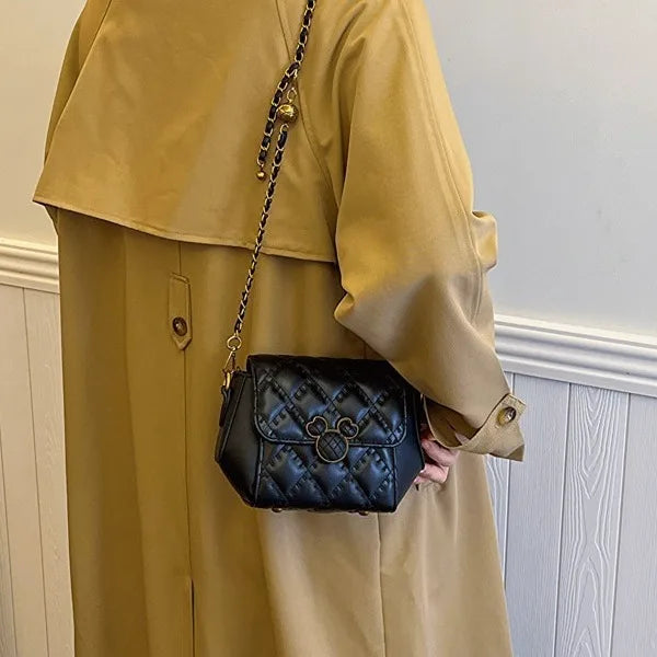 Winter Popular High-end Fashion Bag Women's 2026 Light Luxury Designer Chain Bag Single Shoulder Oblique Span Small Square Bag