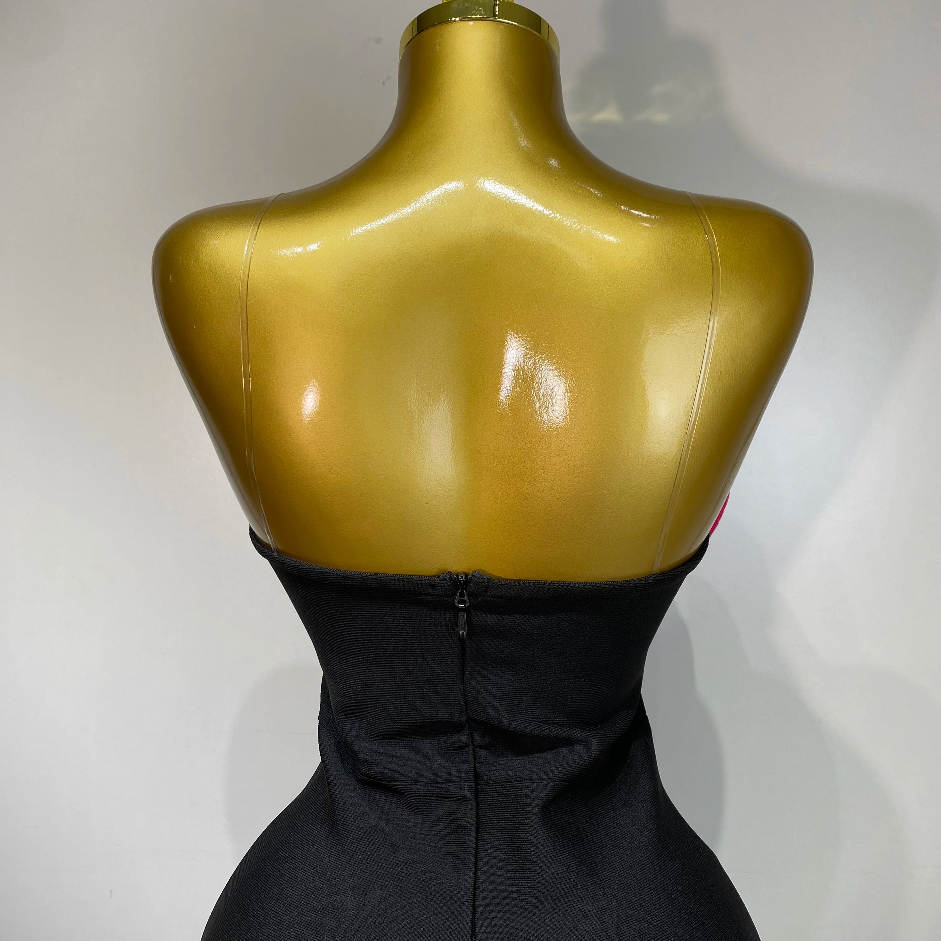 Women Sexy Strapless Backless Flower Patchwork Maxi Long Bandage Dress 2025 Elegant Evening Club Luxury Birthday Party Dresses