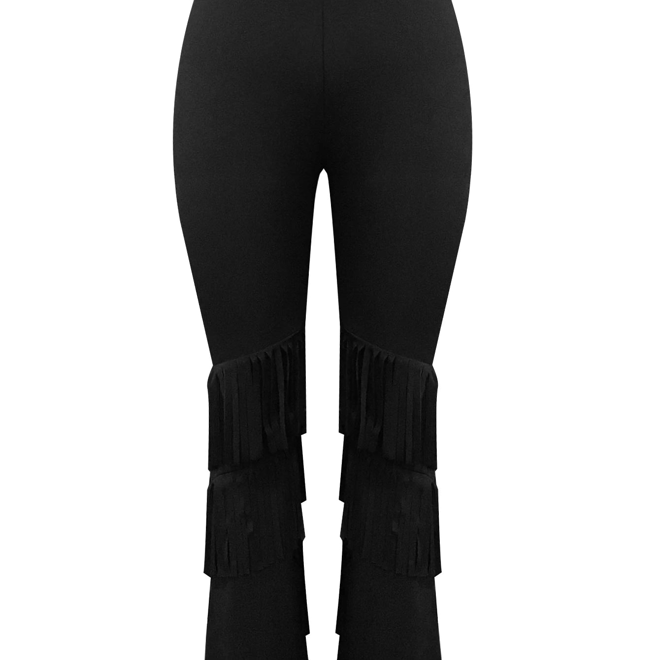 Plus Size pants High Waist Tassel Design Flared Pants Women's casual trousers Y2K slim pants High Waist Long skinny pants
