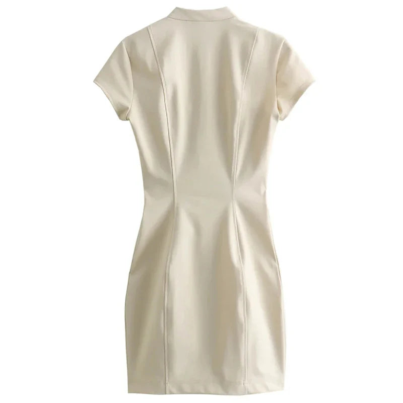 TRAF Midi Dress Womens Dresses Spring Summer O-Neck Short Sleeves Dresses New In Dress Party Dresses Women Elegant Luxury