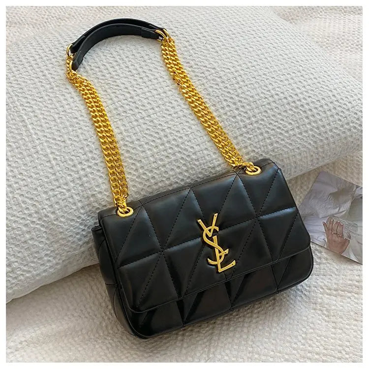 Luxury Women's Bag - Diamond Pattern Chain Strap, Small Crossbody Purse, Trendy & Versatile for Daily Us