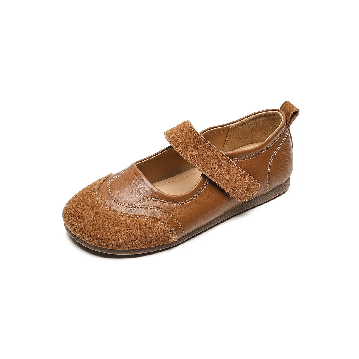 Spring Women's Flat Shoes Korean Style Mary Jane Ladies' Casual Leather Flat Boat Shoes Loafers Work and Party Wear 41-43