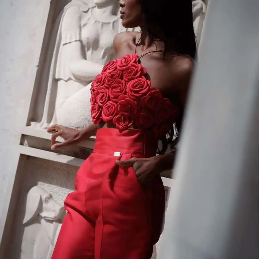 Summer Women Sexy Halter Off the Shoulder Bodycon Short Florals Tops Celebrate Nightclub Party Birthday Camis Tops