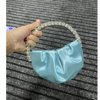 Designer Rhinestones Clutch Purse Bag for Women Handle Bag Leather Shoulder Bag Purse Shiny Crystal Purses and Handbag 15