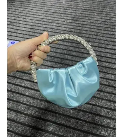 Designer Rhinestones Clutch Purse Bag for Women Handle Bag Leather Shoulder Bag Purse Shiny Crystal Purses and Handbag 15