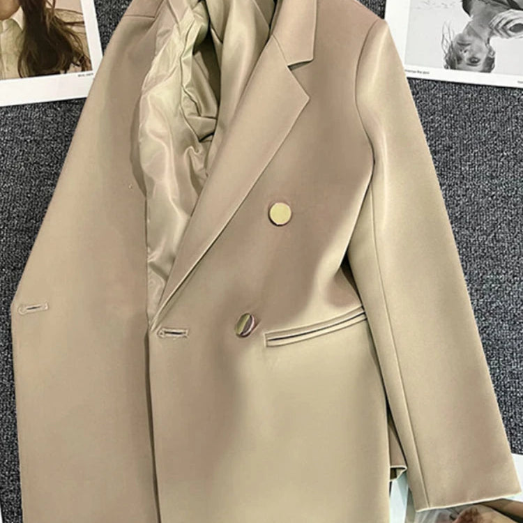 Women's Suit Coat Elegant Sports Casual Blazer Korean Fashion Luxury Jacket Spring Autumn Solid Color Ladies Clothing Ginger