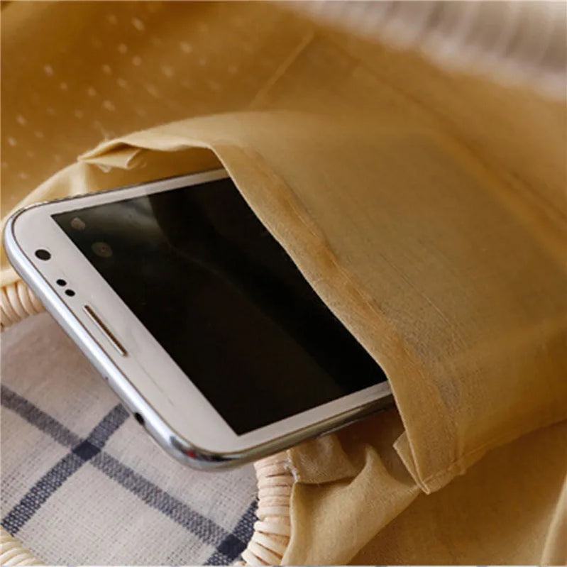 Holiday Shell Handbags Personality Cute Rattan Bag Casual Small Round Tote Woven Female Fashion Beach Bag