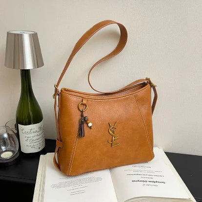 Niche Design Casual Retro Women's Bags, Simple Texture Personalized Handbags, New Women's Diagonal Straddle Bags