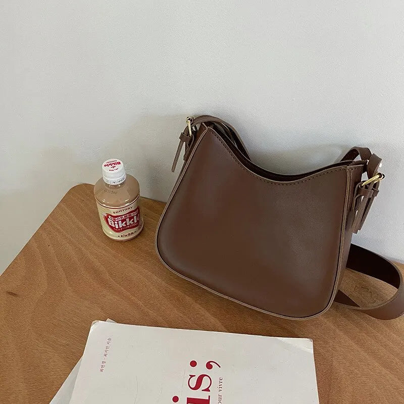 Vintage Women's Shoulder Bag Fashion Solidr Casual Outdoor Bag Handbags Zipper Crossbody Small Shoulder Bag