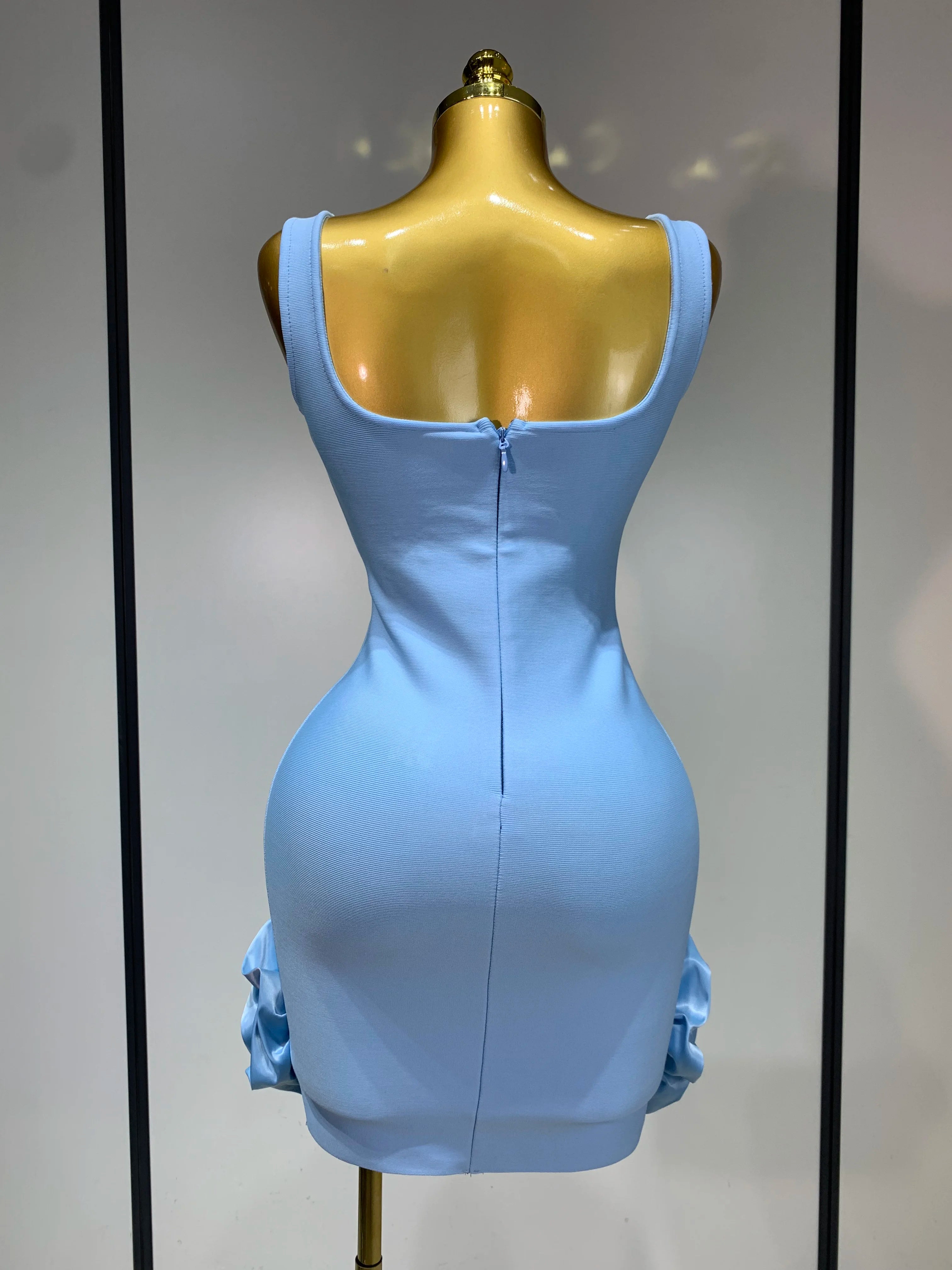 Women Sexy Square Collar Sparkly Rhinestone Bodycon Mini Bandage Dress Celebrate Evening Party Elegant Luxury Birthday Dress