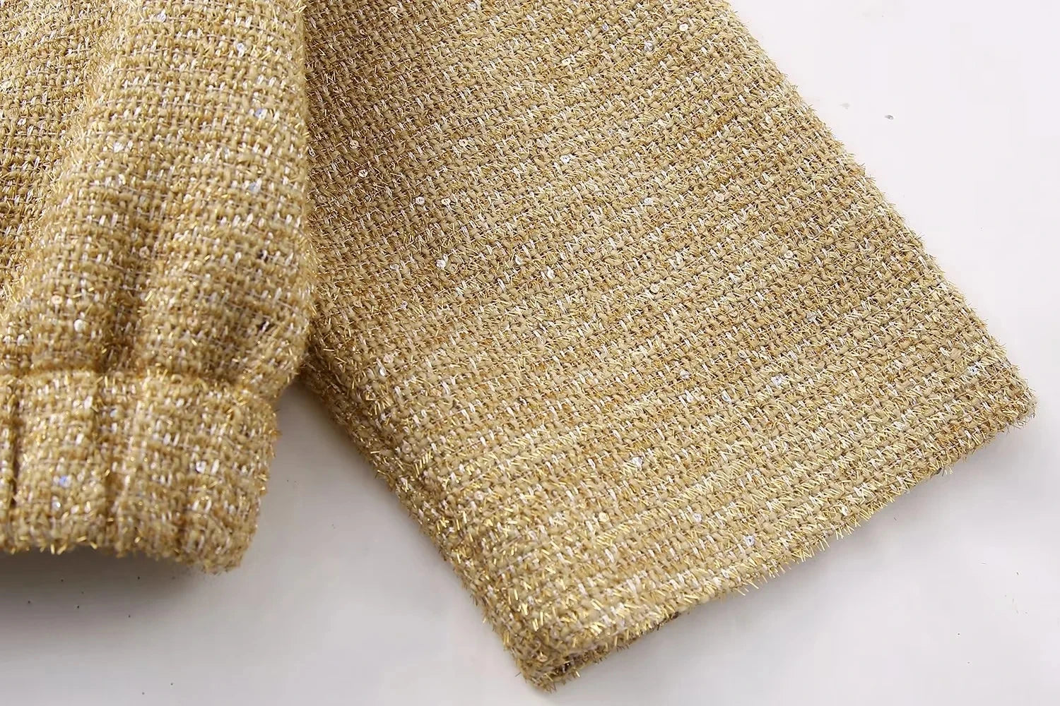 Streetwear Golden Sequined Oversized Jackets Women Long Sleeve Zipper Thick Coats Fashion Autumn Winter Outwears