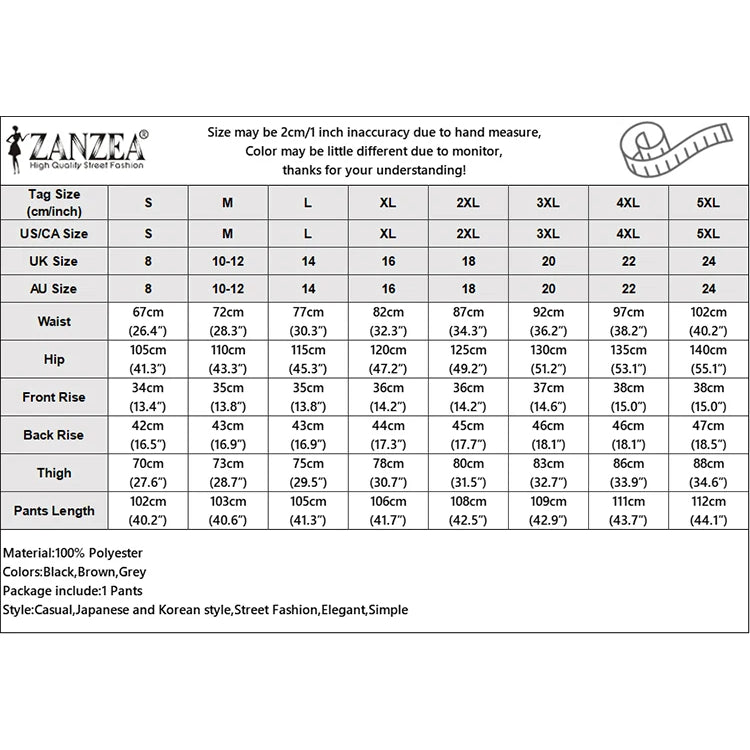 Women Pleating Pantalons Korean High Waist Pants Vintage Wide Leg Long Trouser Casual Loose Colorblock Streetwear Pants