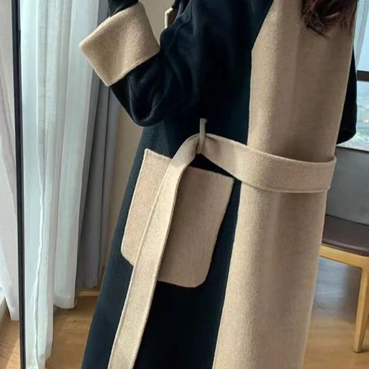 Elegant Women Woolen Coat Long Sleeve Streetwear Korean Fashion Jackets Loose Fairycore Vintage Autumn Winter Coats