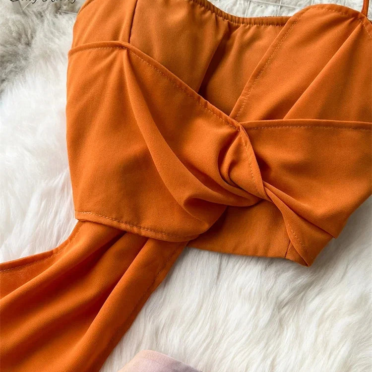 SINGREINY High Quality Holiday Suits Strapless Halter Strapless Top+Zipper Tie Dye Skirt Female Fashion Sexy Two Pieces Suit