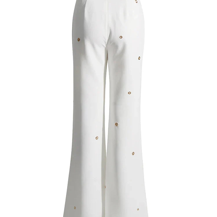 TWOTWINSTYLE Soild Minimalist Sets For Women Turn Down Collar Long Sleeve Patchwork Button Pockets Set Female Fashion Clothing