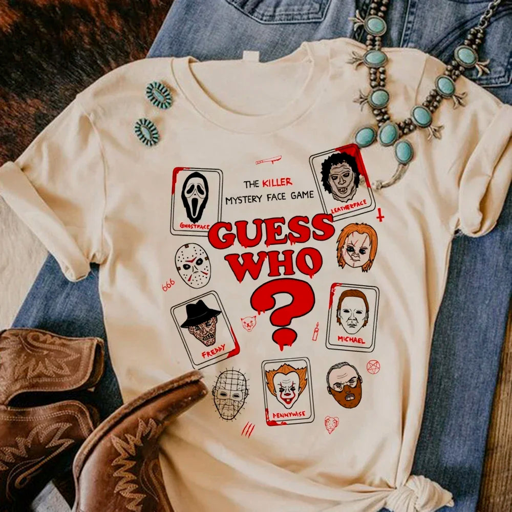 t-shirt Satan Halloween Horror Ghost tshirt women manga streetwear tshirt female harajuku streetwear y2k clothes