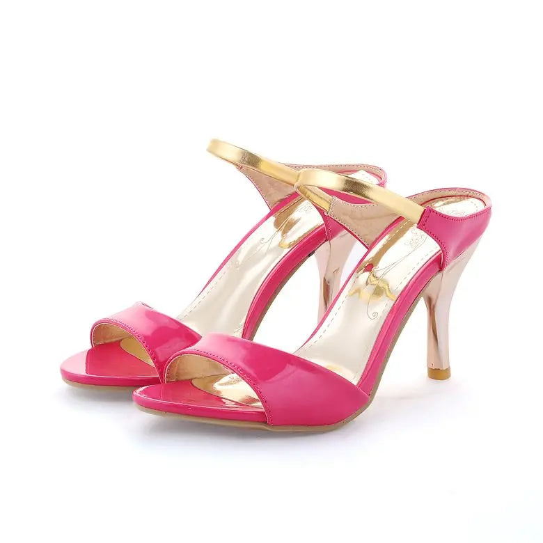 SIMLOVEYO Big size 34-43 Women Sandals Sexy High Heels Flops Gladiator Open Toe Platform Summer Sandals