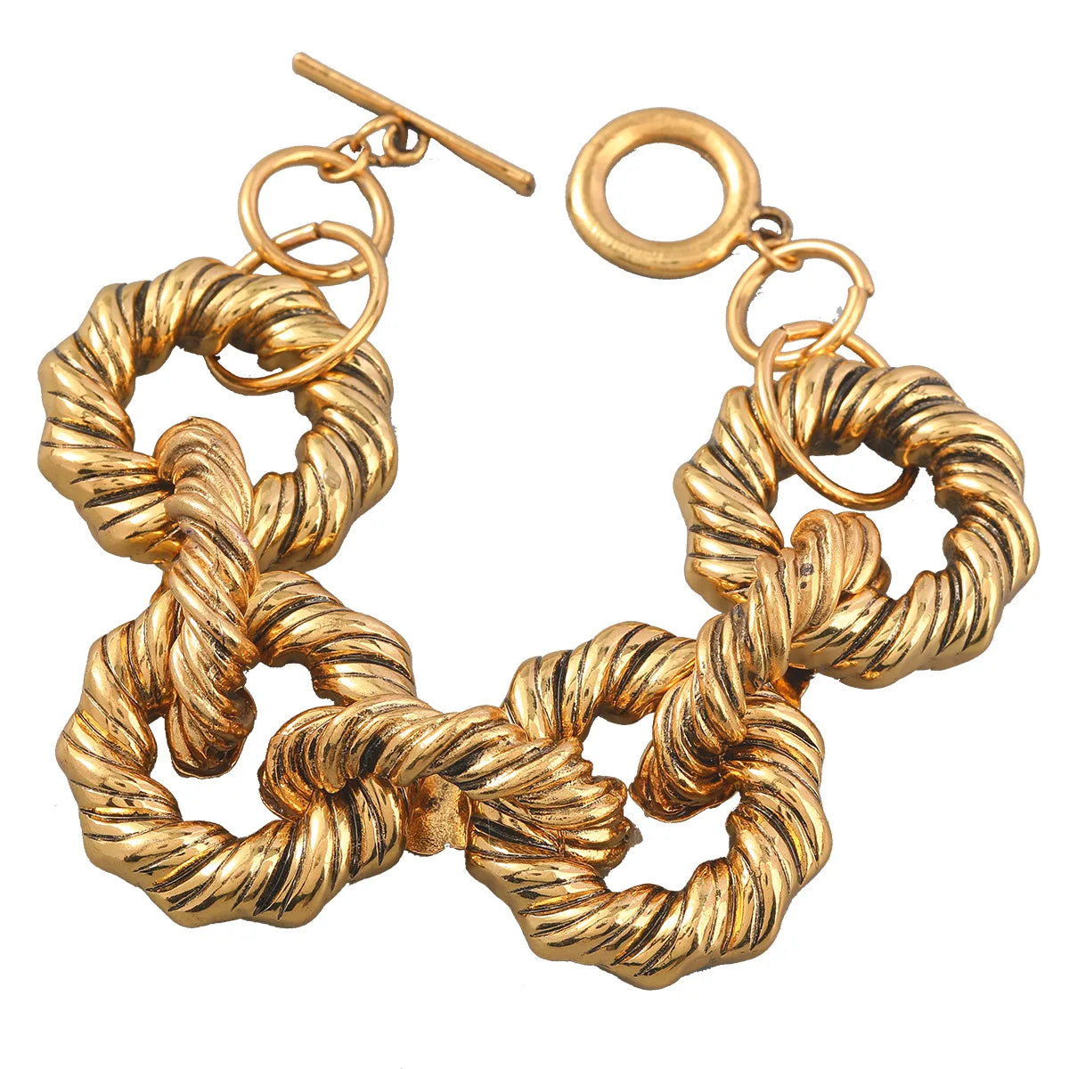 New Arrival Statement Choker Woman Luxury Gold Color Metal Hoops Necklace Accessories For Women Fashion Exaggerated Necklaces Bracelet