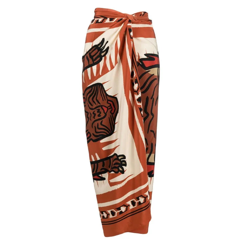 Sexy Women Swimwear One Shoulder Swimsuit 3 Piece Bikini Beachwear Dress Vintage High Waist Bikinis Set BathingSuit Skirt Skirt