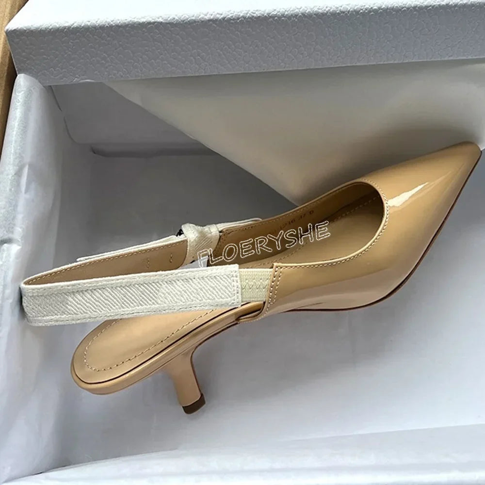 Black Patent Leather Stiletto Pumps Summer New Arrival Solid Luxury Women Pointed Toe Thin High Heel Party Sexy Shoes 6.5cm heel 3