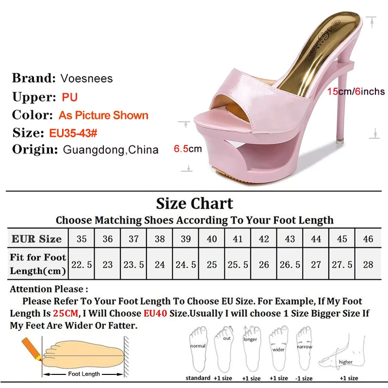 Shoes Woman Summer Slippers Sliders Female+Shoes Platform Silk Strange Style Heel 15cm Satin Face Shoes Sandalias Mujer