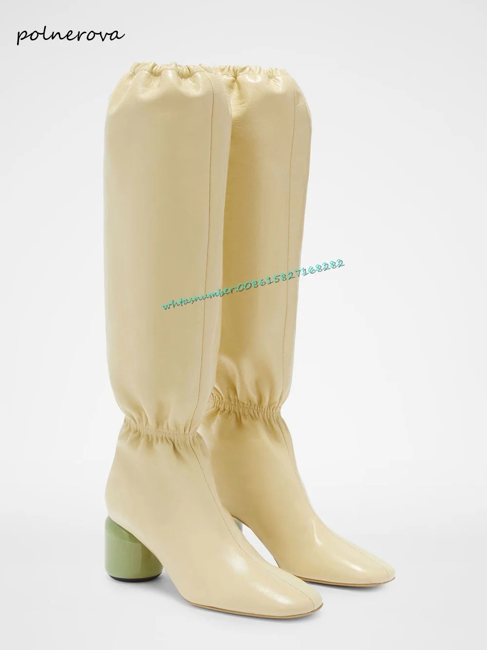 Strange Style Lantern Boots Solid Pointy Toe Leather Boots Fashion Runway Party Shoes for Women Autumn Leisure Sexy