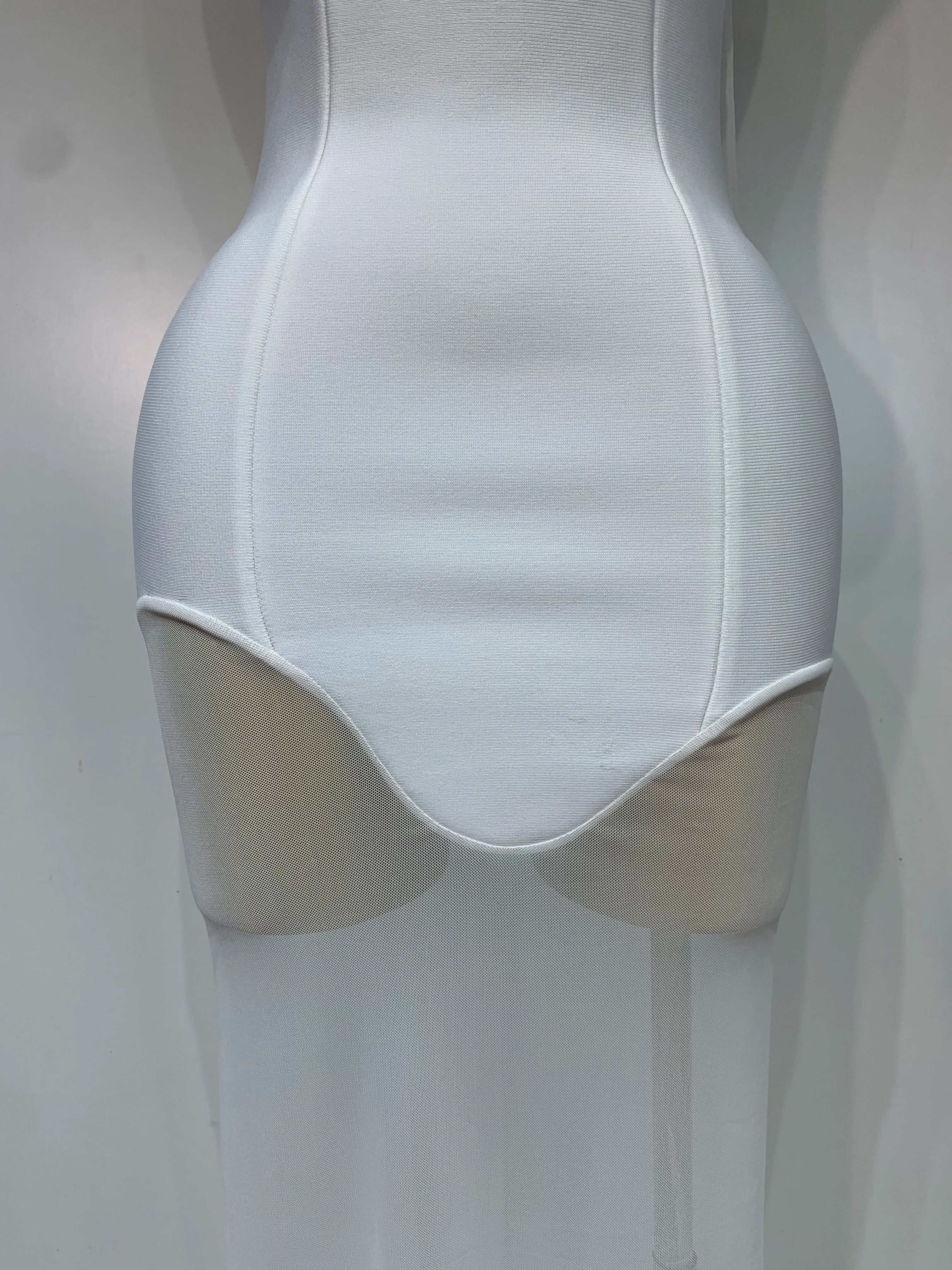 Women Sexy Strapless Mesh Patchwork Bandage Long Dress With Scarf 2025 Elegant Backless Maxi Dresses Celebrity Club Party Outfit