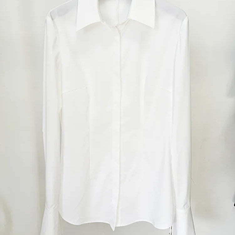 High Street Women Fashion Casual Long Sleeve Shirt A-Line Printed Skirt 2 Pieces Dress Office Lady Fashion Wear