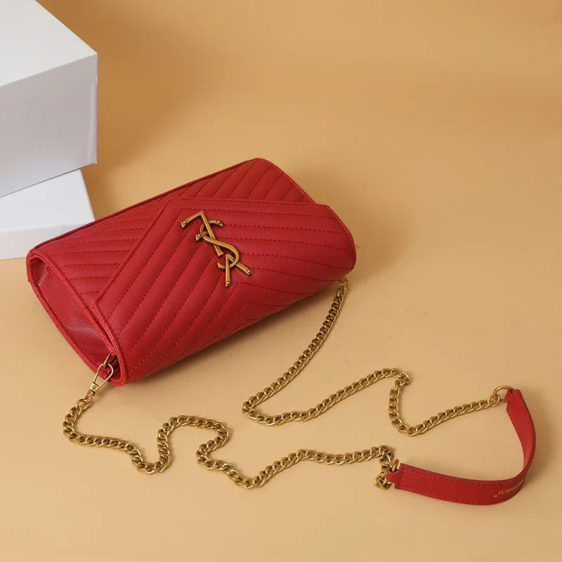 Luxury women's chain strap shoulder bag, elegant women's crossbody bag, casual travel women's handbag