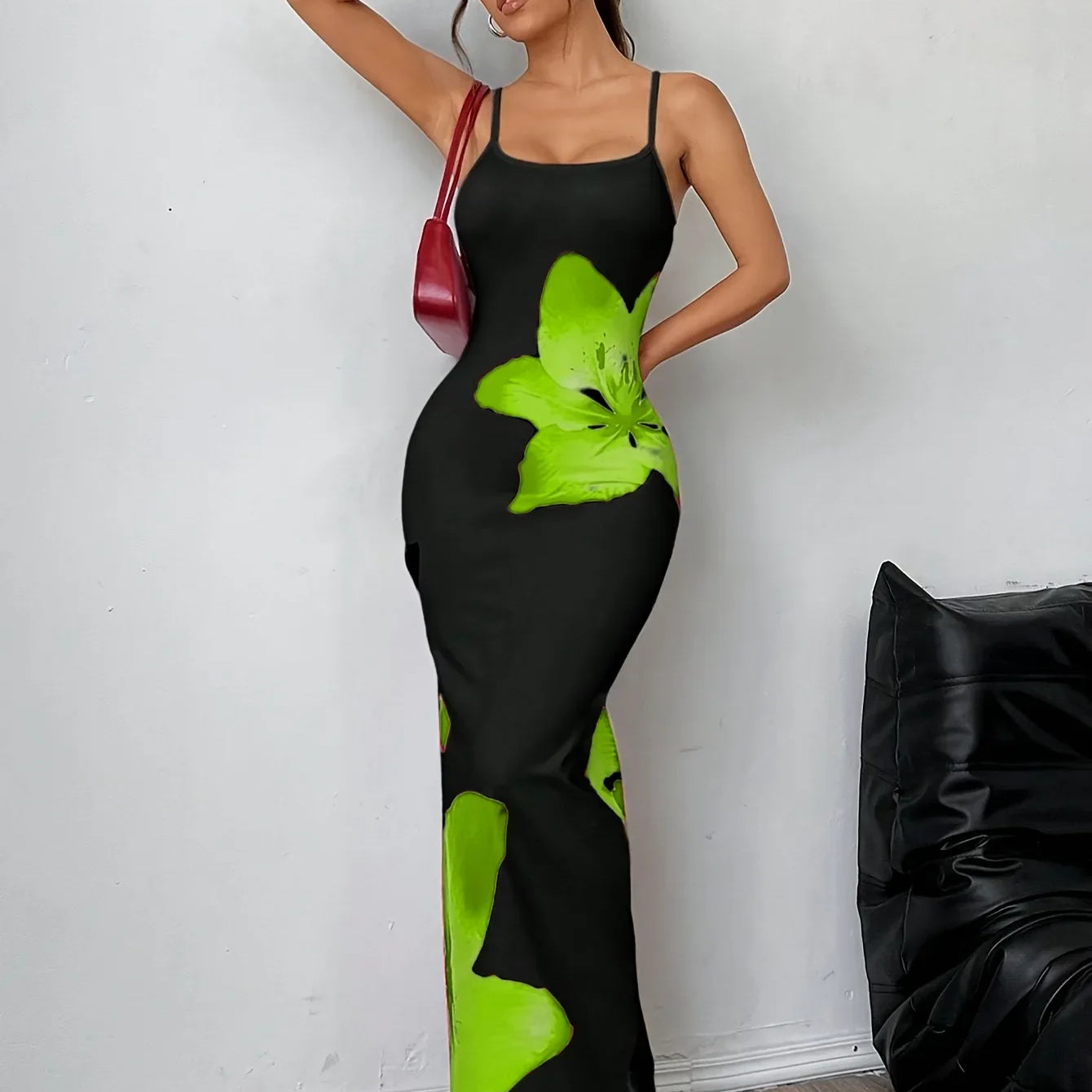 CM.YAYA Summer Women Sleeveless Strap O-neck Sexy 2024 Summer Long Evening Dress Knit Ribbon Night Club Party Maxi Dresses as picture 17