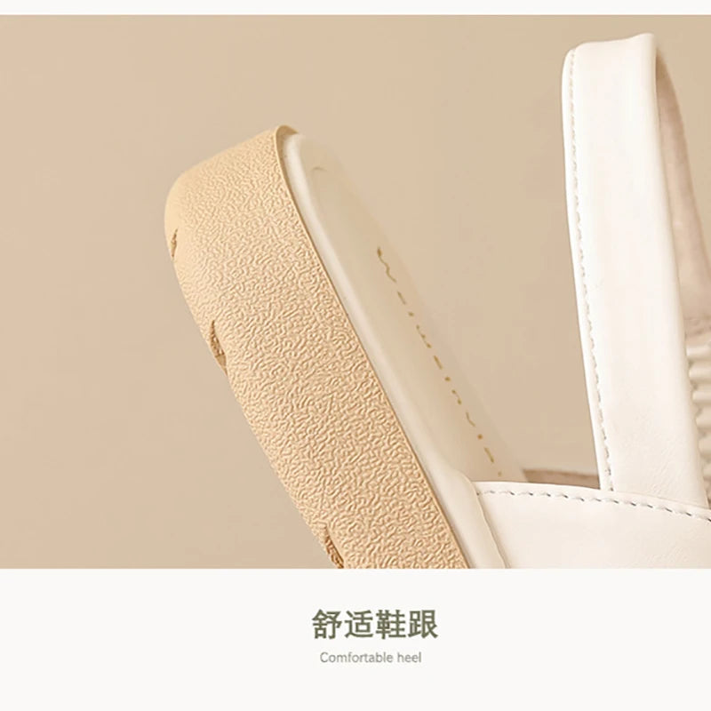 Summer Women's Outdoor Flat Sandals Korean Style Simple Fashion Flat Shoes Ladies Casual Shoes Size 41-43