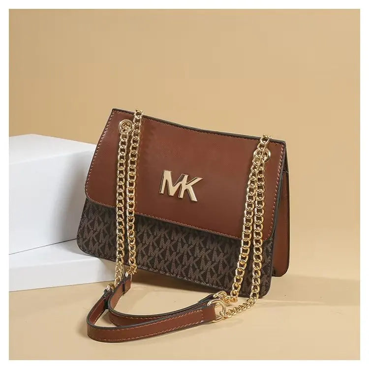 Color Block Chain Strap Bag Spacious Shoulder Purse for  Large Capacity Crossbody Tote Textured Day Night Bag Fashion Sling Bag