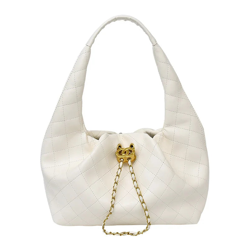 2025 Women's Quilted Chain Strap Bag, Luxury Diamond Pattern Multi-way Shoulder Crossbody Purse, Large Capacity Bag