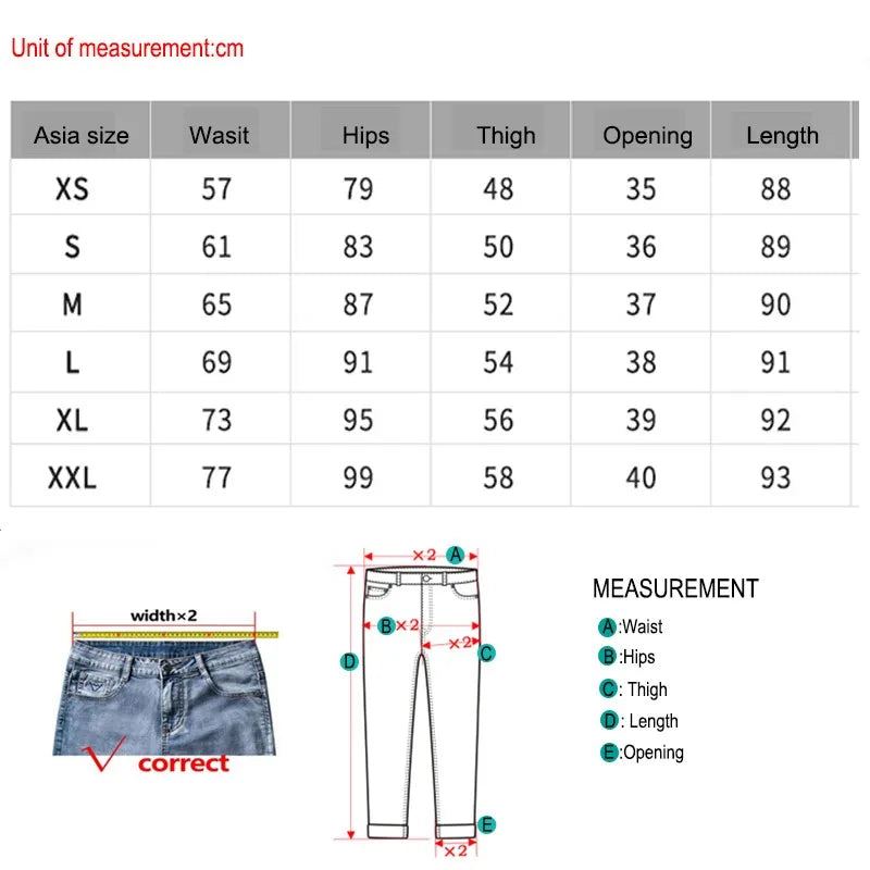 Ladies Denim Jeans High Waist Strecth Slim Straight Brand Double Button Sexy Denim Ninth Pants