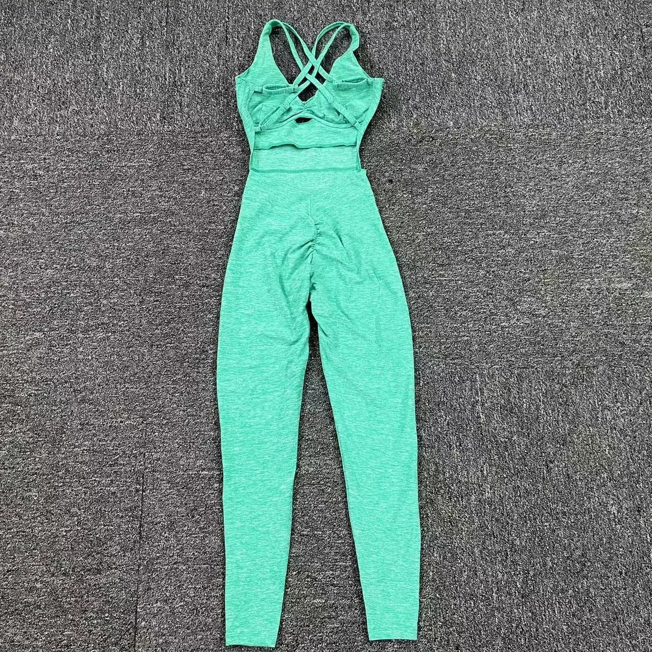 Sporty Jumpsuit Women Sportwear Push Up Gym Set Women Fitness Overalls Lycra Sport Outfit for Woman Sportswear Yoga Clothes PINK Mint Green