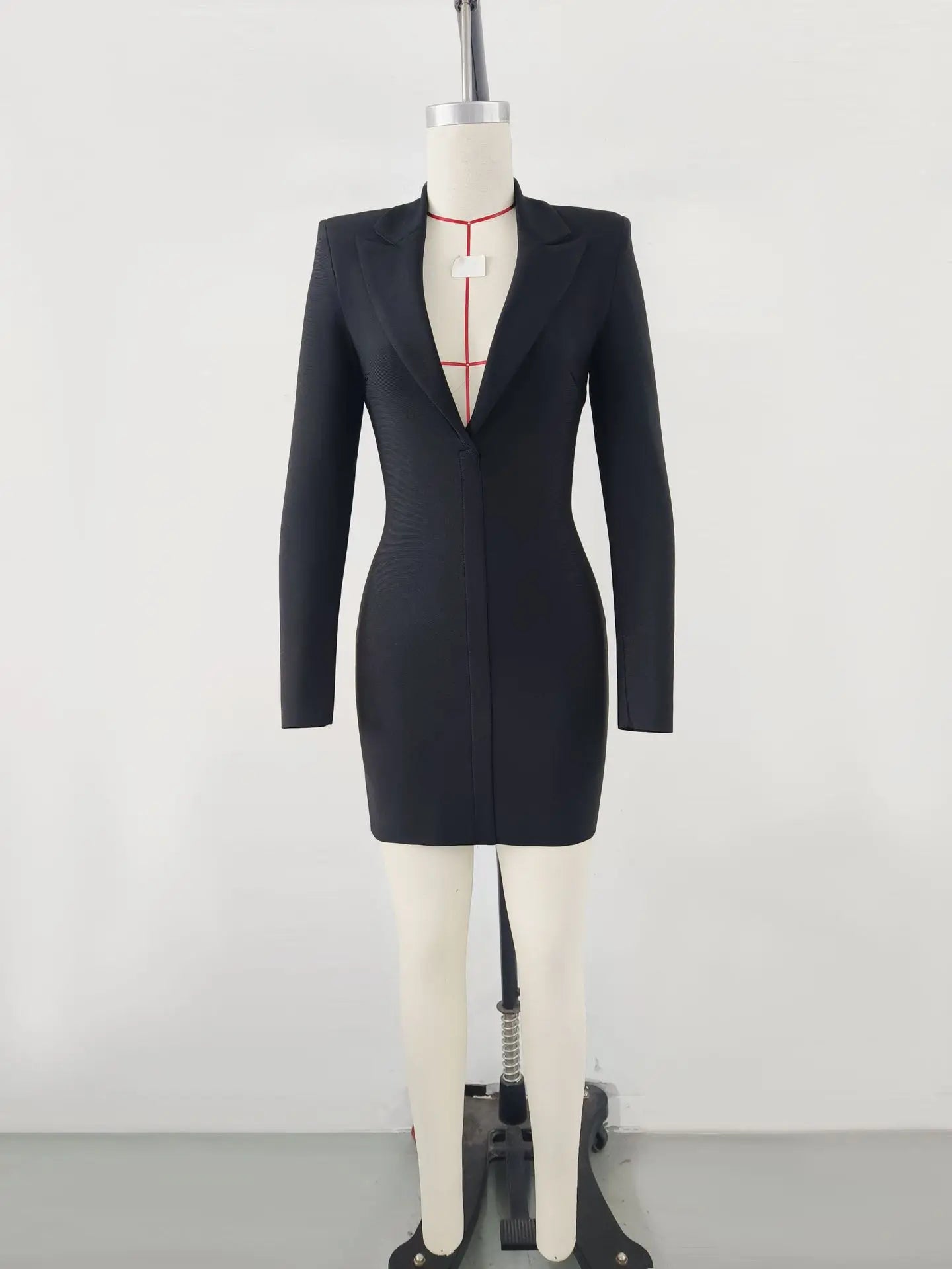 Women Long Sleeve Deep V-Neck Bodycon Mini Bandage Dress Celebrate Evening Party Nigthclub Birthday Outift