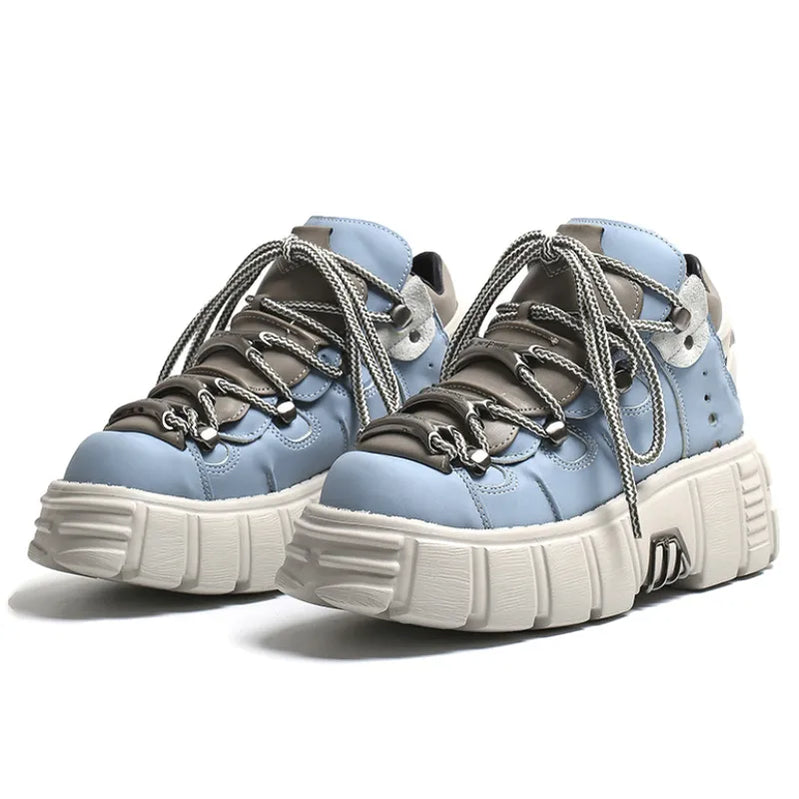 Autumn and winter new women's shoes fashion british Street style Lace up design knight Martin locomotive short boots 41