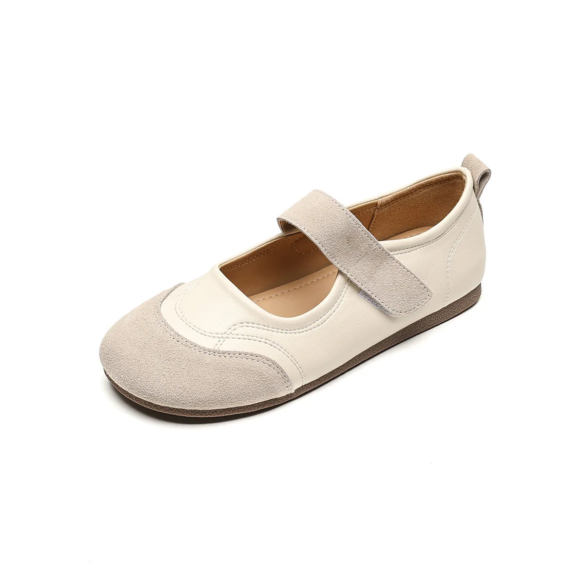 Spring Women's Flat Shoes Korean Style Mary Jane Ladies' Casual Leather Flat Boat Shoes Loafers Work and Party Wear 41-43