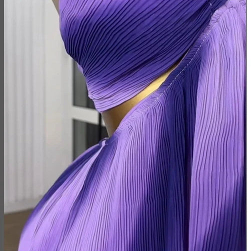 CM.YAYA Women Sleeveless Strap Gradient Printed Big Swing Dress 2025 Beach Holiday Evening Night Party Vestidos Sexy Dresses