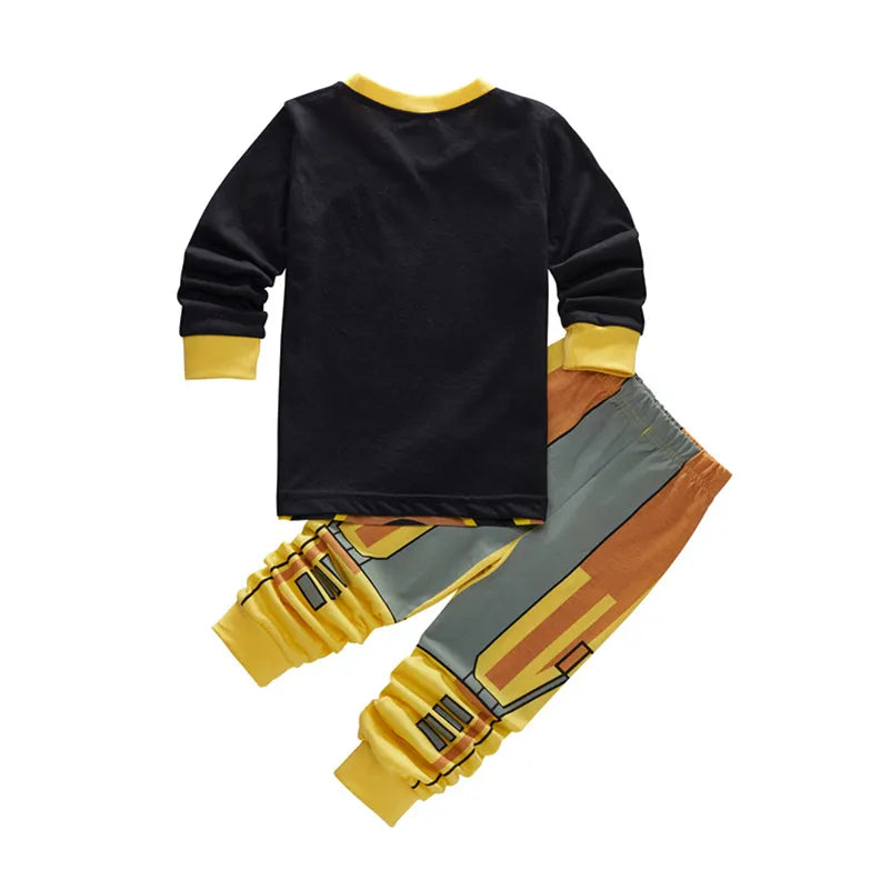 Children's Pyjamas Spiderman Iron Man Set Kids Sleepers Hero Collection Set Boys Girls Cartoon Long Sleeve Sleepwear 2-7T