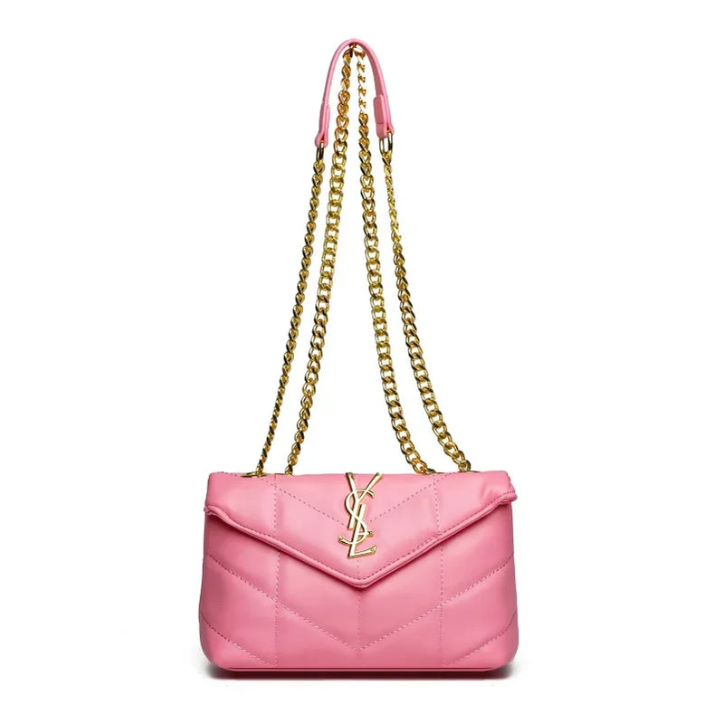 Chic Leather Handbag For Women Crossbody Bag Shoulder Bag Messenger Style Elegant Luxury Brand Famous Designer Ladies