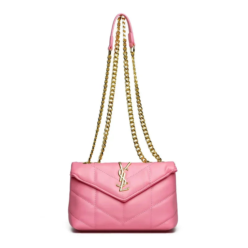 Chic Leather Handbag For Women Crossbody Bag Shoulder Bag Messenger Style Elegant Luxury Brand Famous Designer Ladies