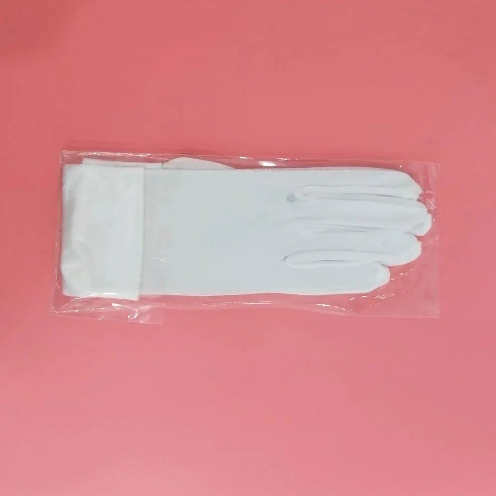 Simple Women Short Wedding Bridal Gloves Smooth Satin Tulle White Brides Bridesmaid Finger Gloves