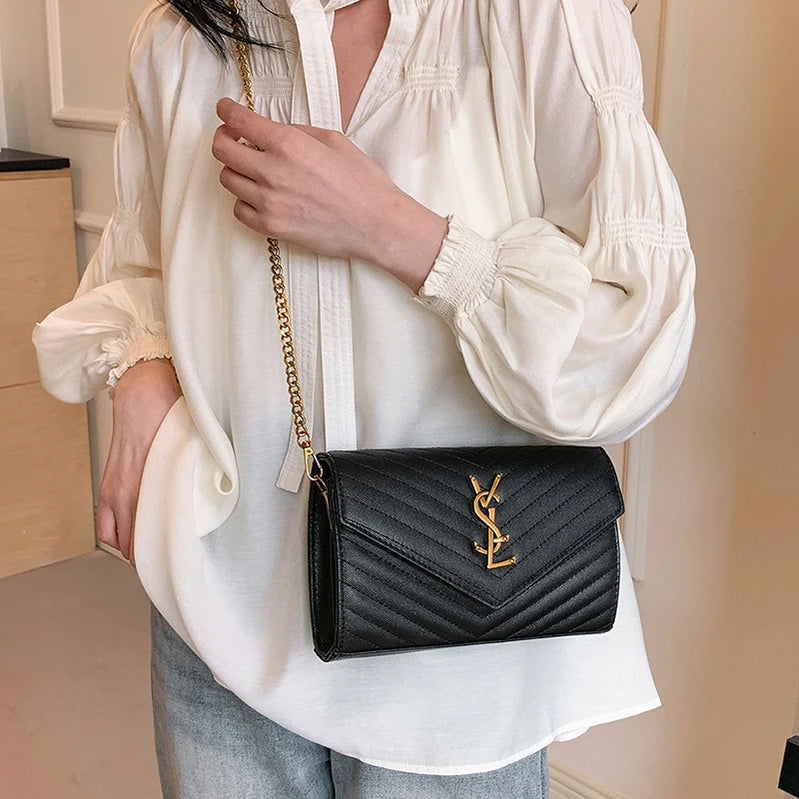 Luxury women's chain strap shoulder bag, elegant women's crossbody bag, casual travel women's handbag