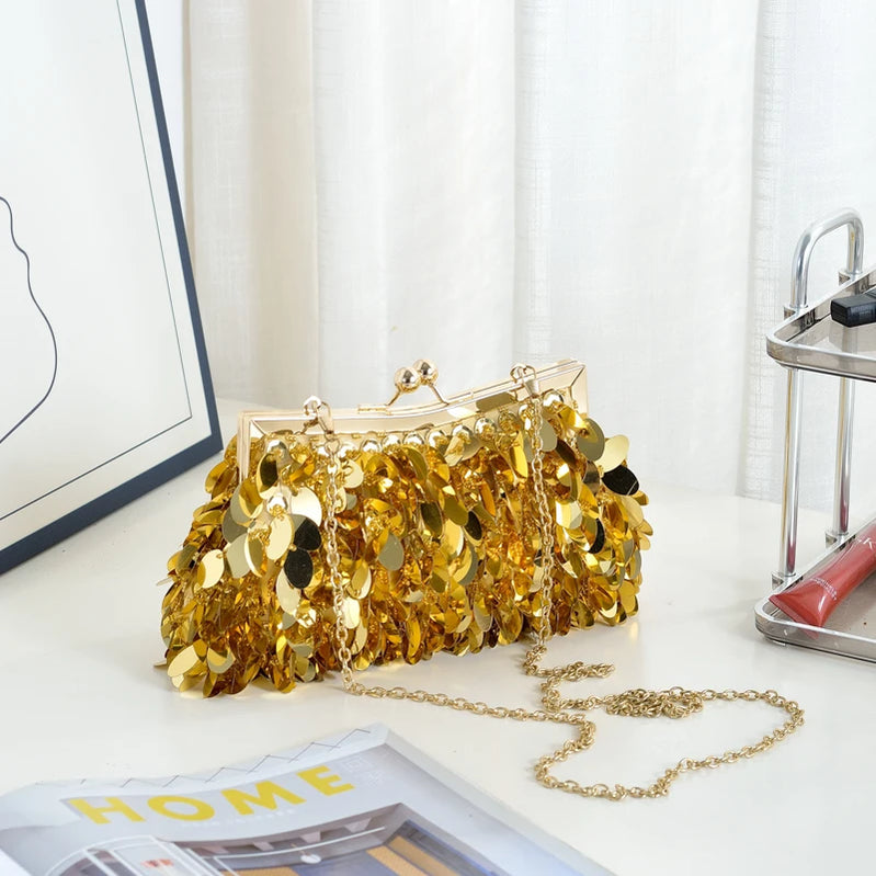 Selighting Sparkly Rhinestone Clutch Purse for Women Formal Beaded Crystal Evening Bag Wedding Prom Cocktail Party Handbag