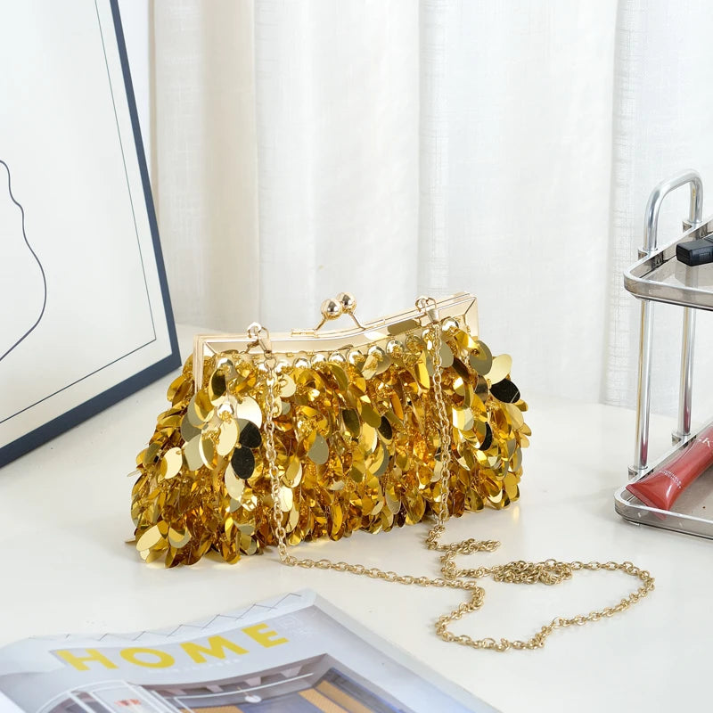 Selighting Sparkly Rhinestone Clutch Purse for Women Formal Beaded Crystal Evening Bag Wedding Prom Cocktail Party Handbag